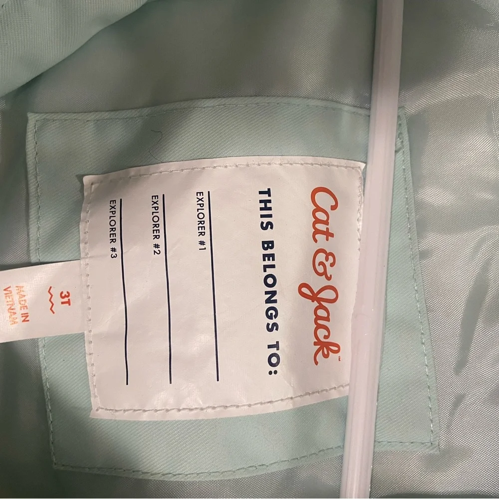 Cat & Jack Light Blue Jacket girls size 3T hooded